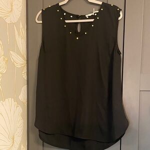 Blu Pepper Black Top with Gold Studs